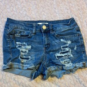 SO Blue Distressed Jean Shorts